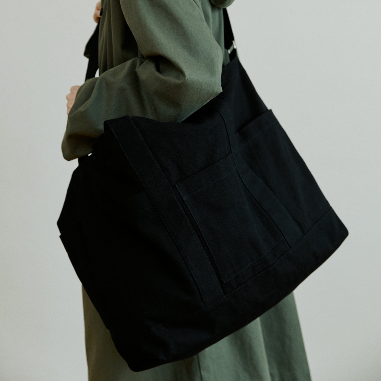 unisex canvas bag black [3color]