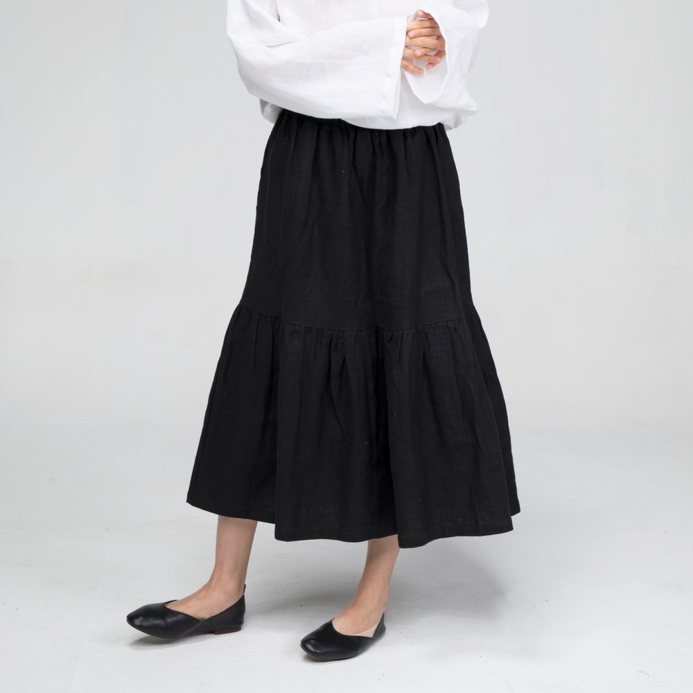 layered Skirt black[3color]