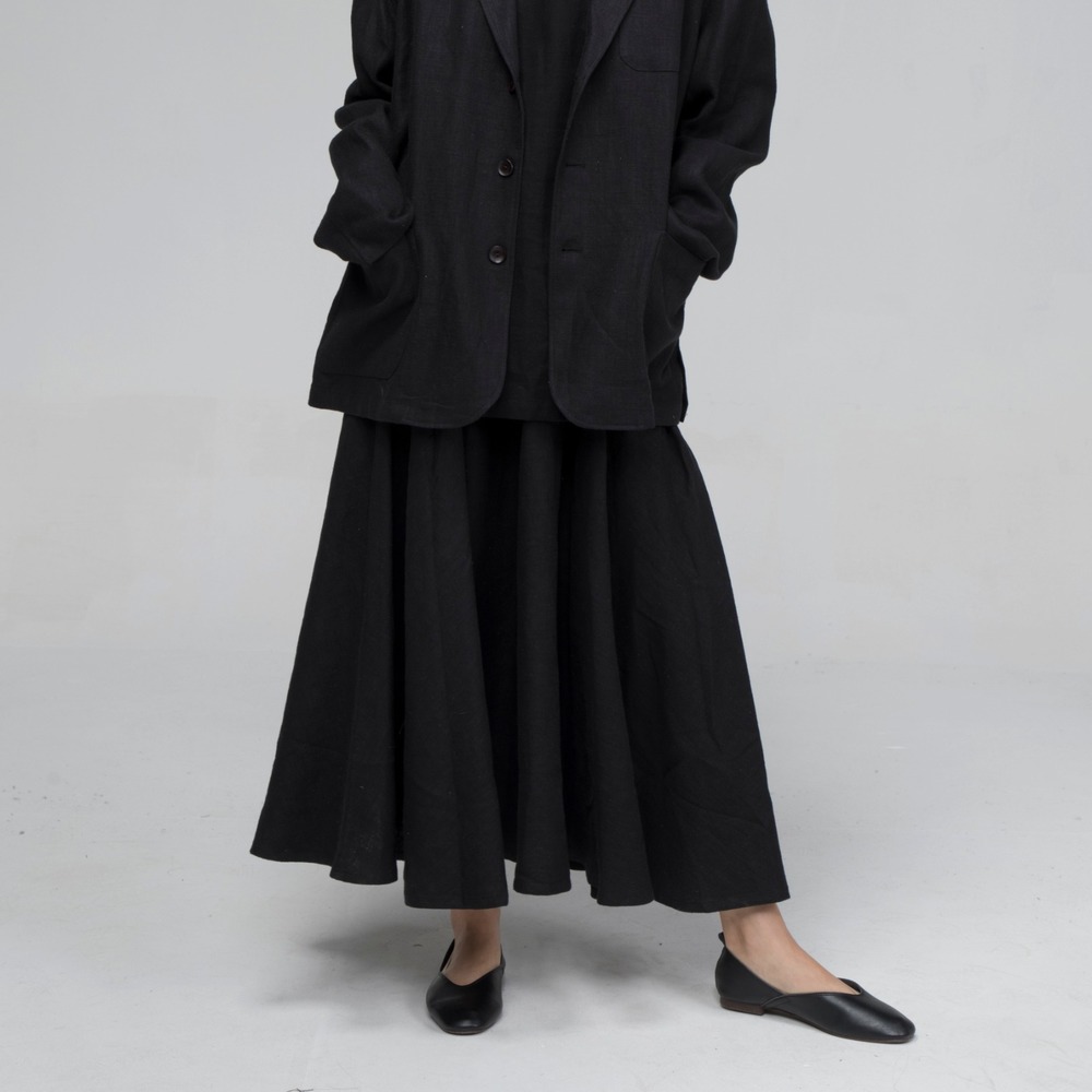flare skirt black[3color]
