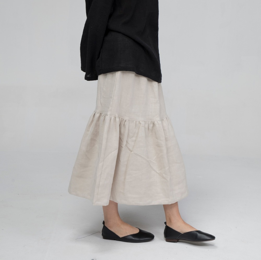 layered Skirt beige[3color]