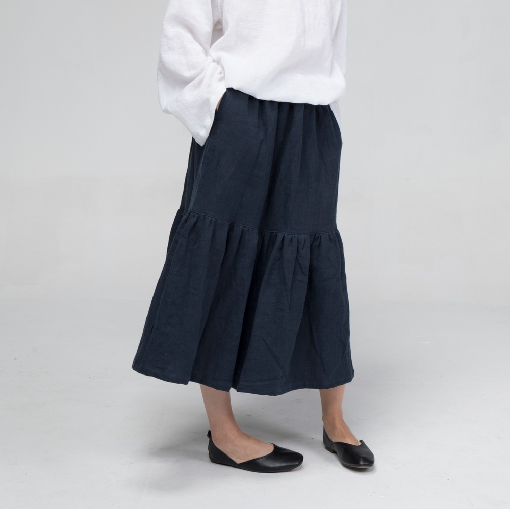 layered Skirt navy[3color]