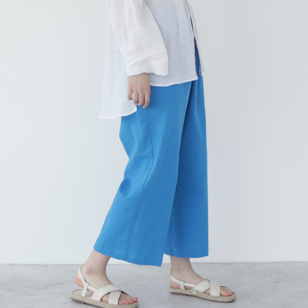 unisex Straight pants blue [4color]