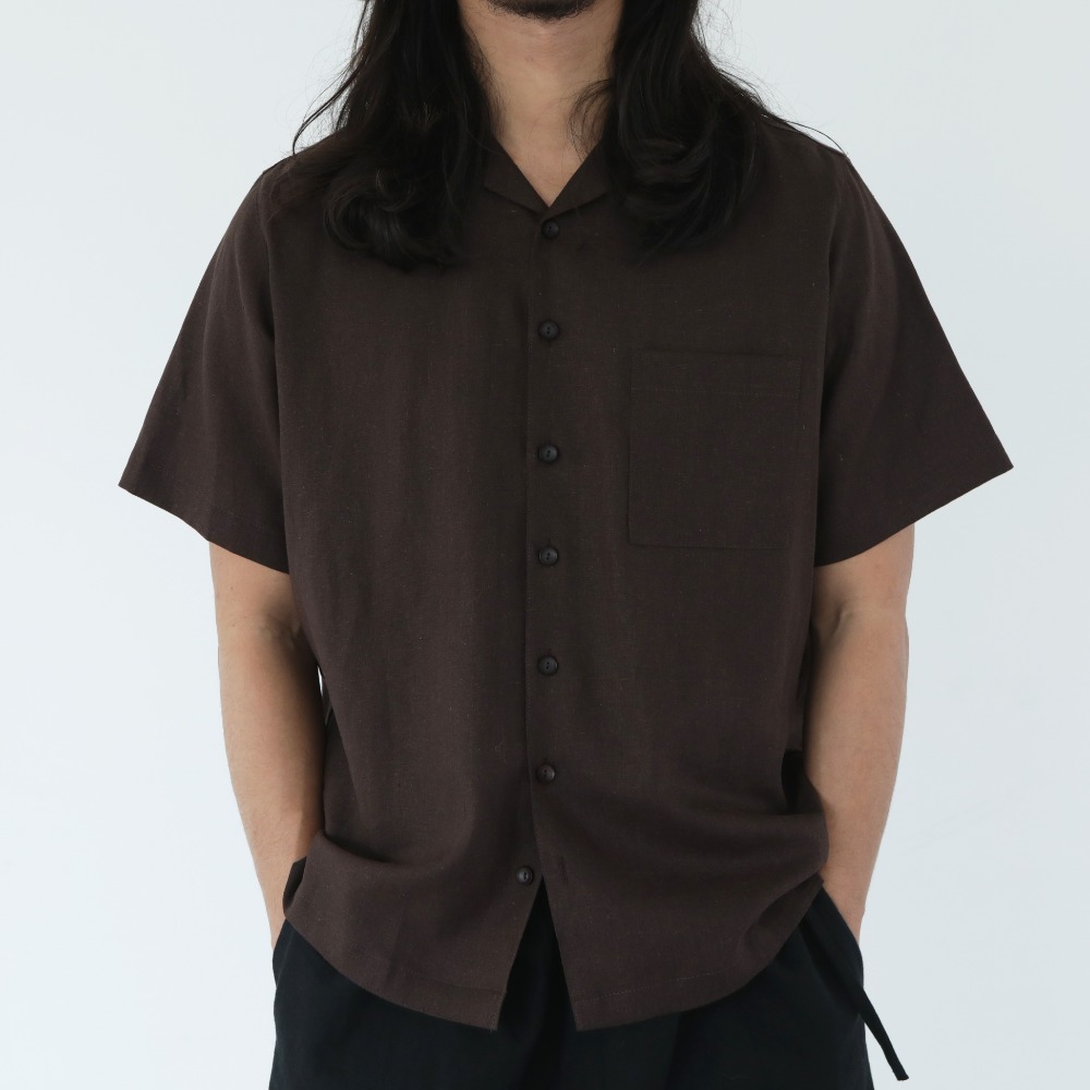 unisex open shirts brown [4color]