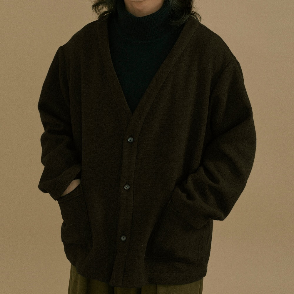 unisex over cardigan brown [3color]