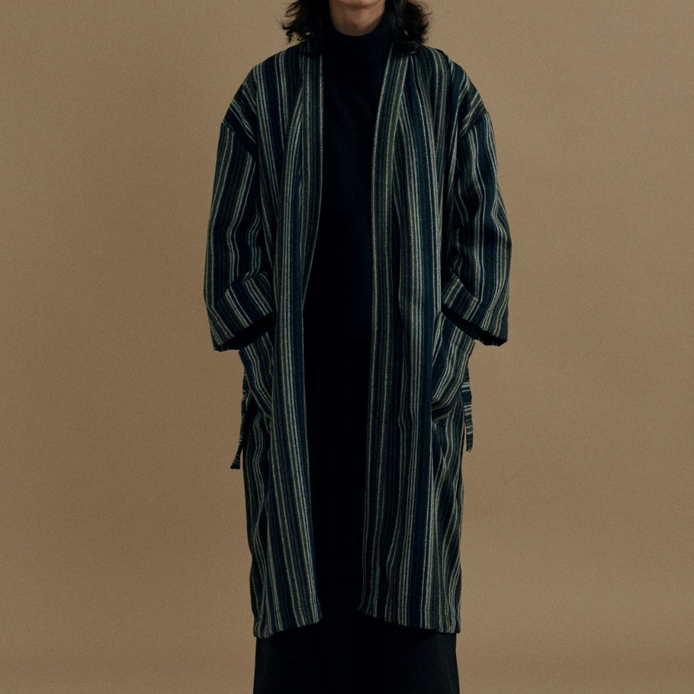 unisex wool robe navy [2color]