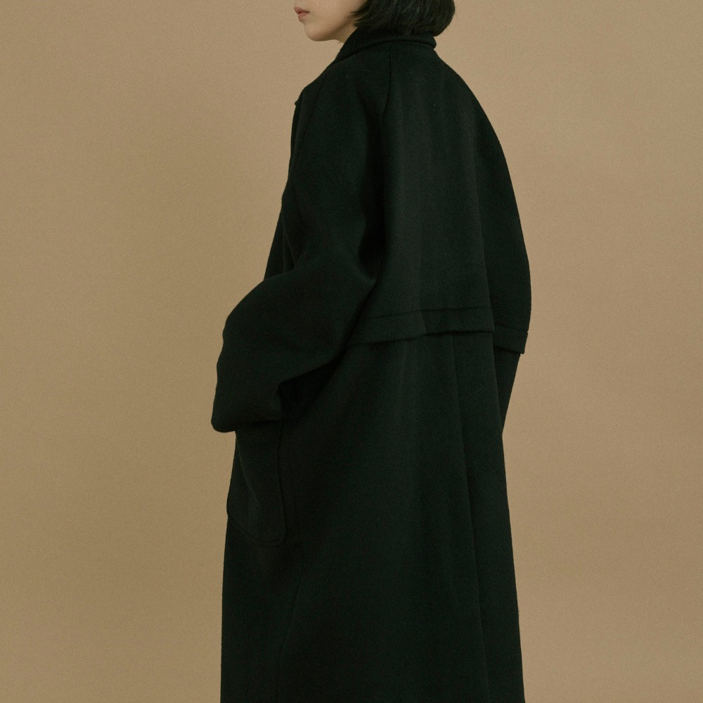 unisex wool mac coat black [2color]