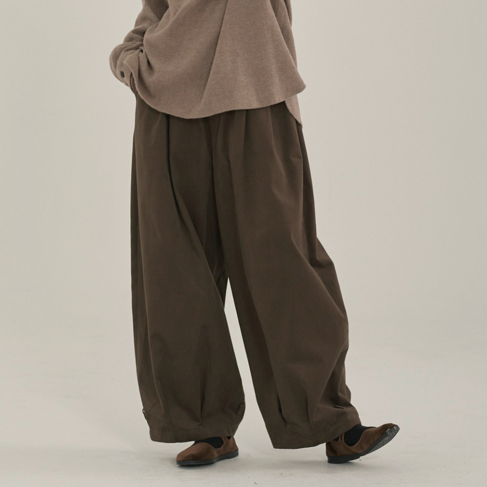 unisex loop balloon pants brown [3color]