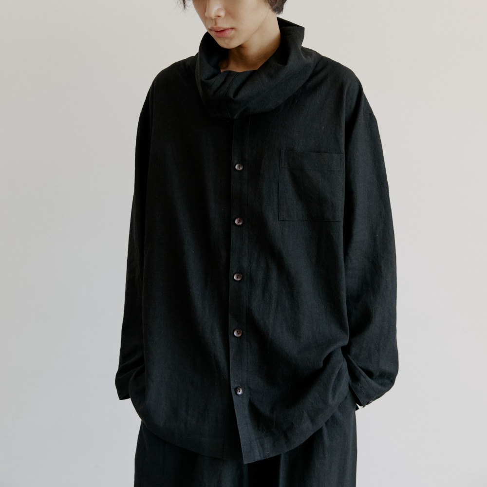 unisex muffler shirts black [2color]