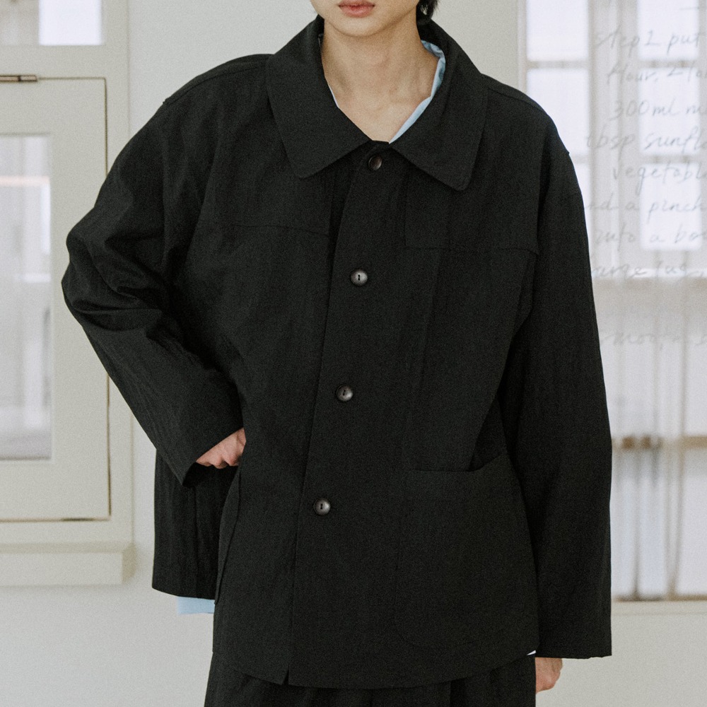 unisex duffle jacket black [3color]