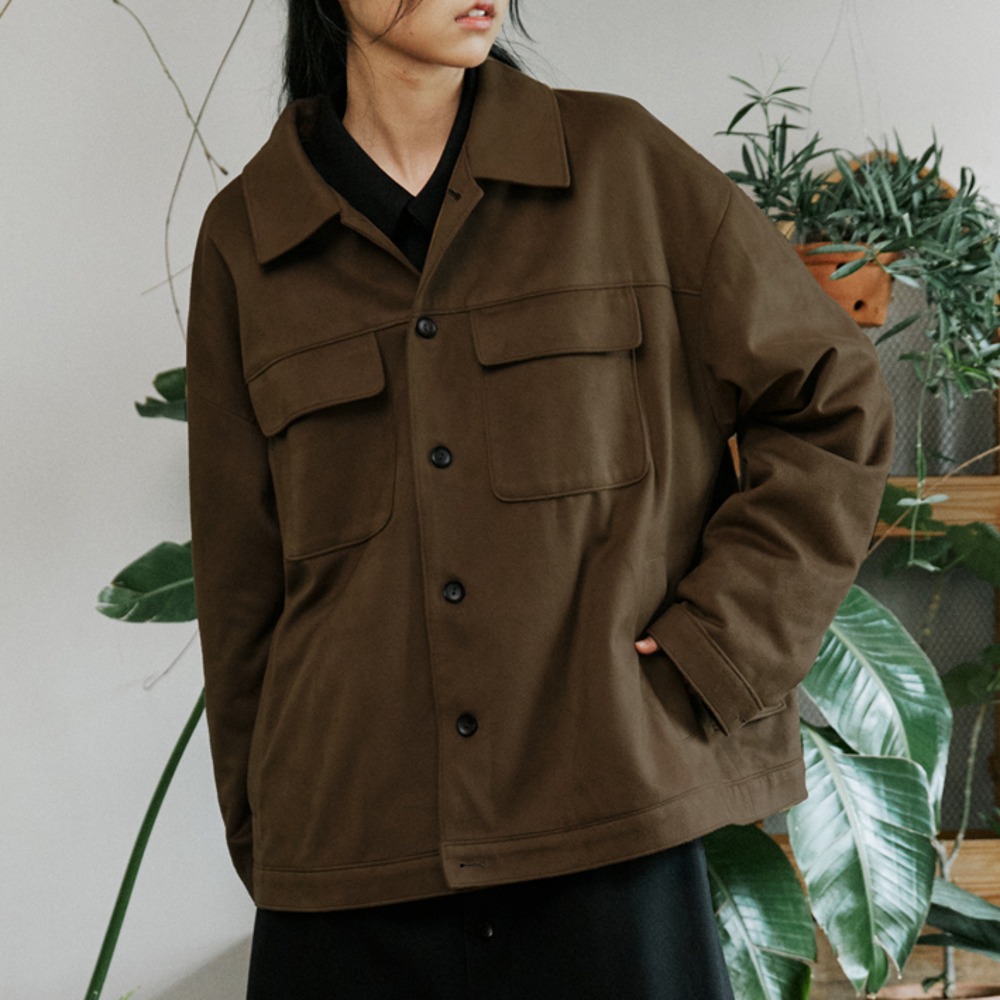 unisex suede jacket brown [3color]